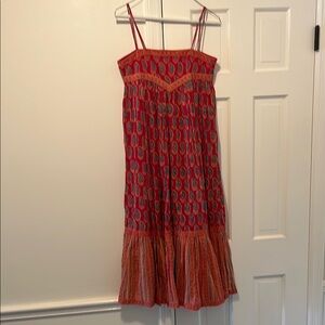 Red and Orange Patterned Sundress